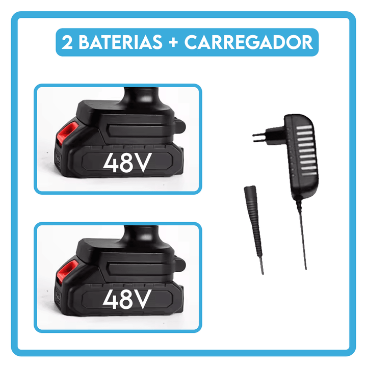 Soprador e Secador Turbo Portátil - (Brindes: 2 Baterias e 1 maleta)